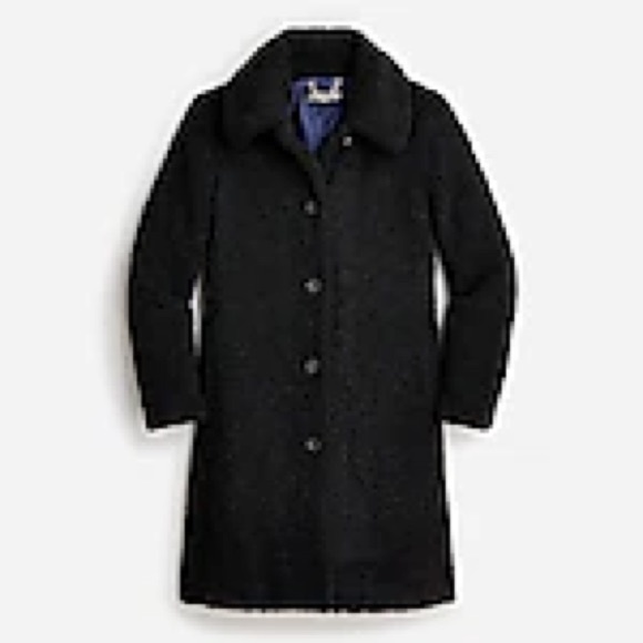 Like New J.Crew Petite Teddy Sherpa coat - Picture 3 of 3